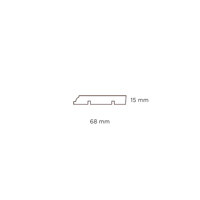 Fodliste almue fyr - 15 x 68 mm x 3 meter